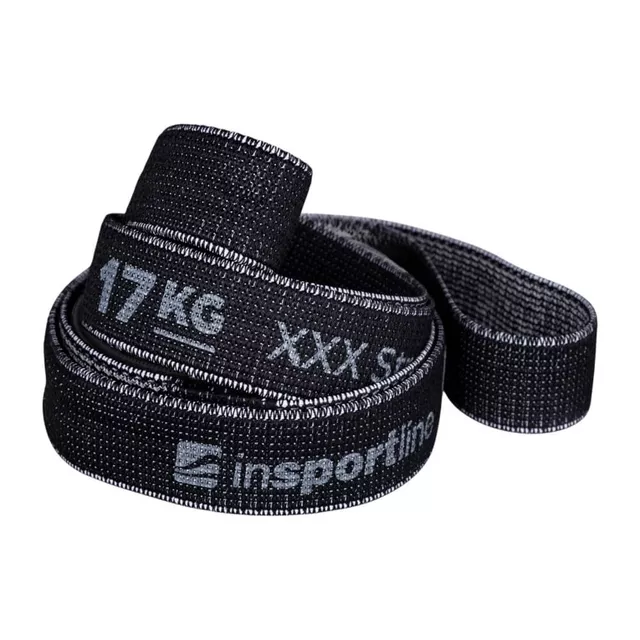 Guma oporowa (opaska) do ćwiczeń inSPORTline Rand XXX Strong ∙ 208 × 3,3 cm ∙ opór do 17 kg - Ciemny szary