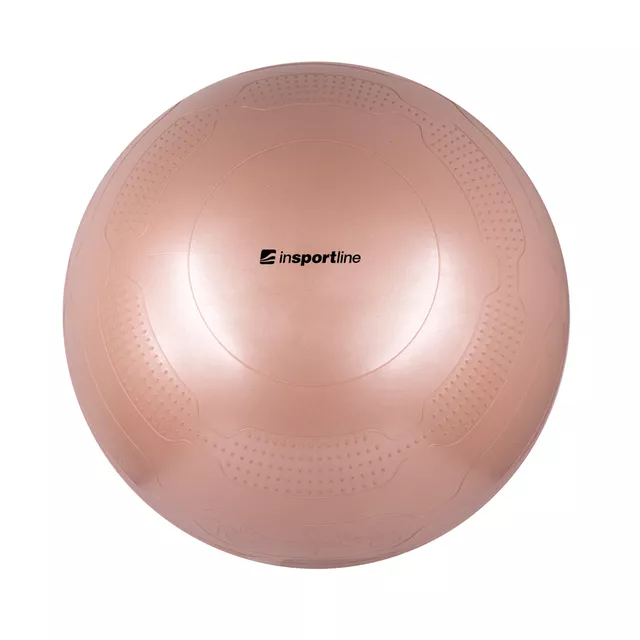Piłka gimnastyczna inSPORTline Stretch Ball 65 cm ∙ z podstawą BallBase ∙ wypustki masujące ∙ nośność 200 kg ∙ piktogramy ćwiczeń - Miętowy