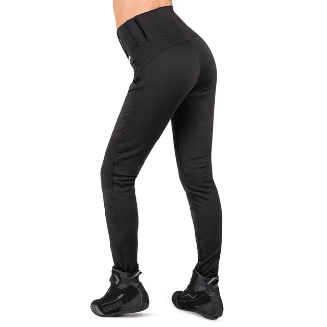 Damskie legginsy motocyklowe W-TEC Noposum z aramidem - Czarny