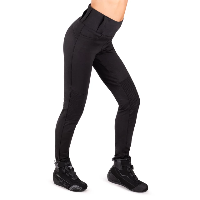 Damskie legginsy motocyklowe W-TEC Noposum z aramidem - Czarny
