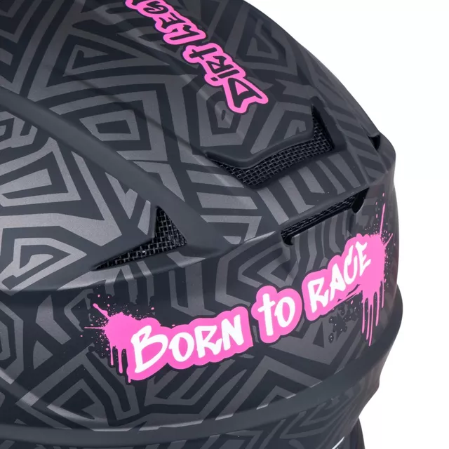 Kask downhillowy W-TEC Richpike ∙ full face ∙ 14 otworów wentylacyjnych ∙ regulowany daszek ∙ skorupa ABS ∙ lekki ∙ podwójne zapięcie - Moss Forest
