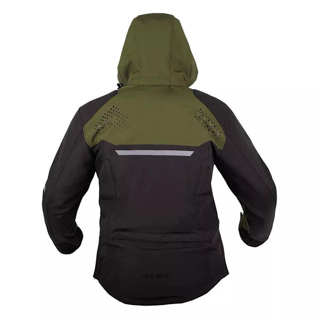 Męska kurtka motocyklowa W-TEC Annorack ∙ Softshell ∙ ochraniacze CE ∙ wentylacja - khaki-czarny