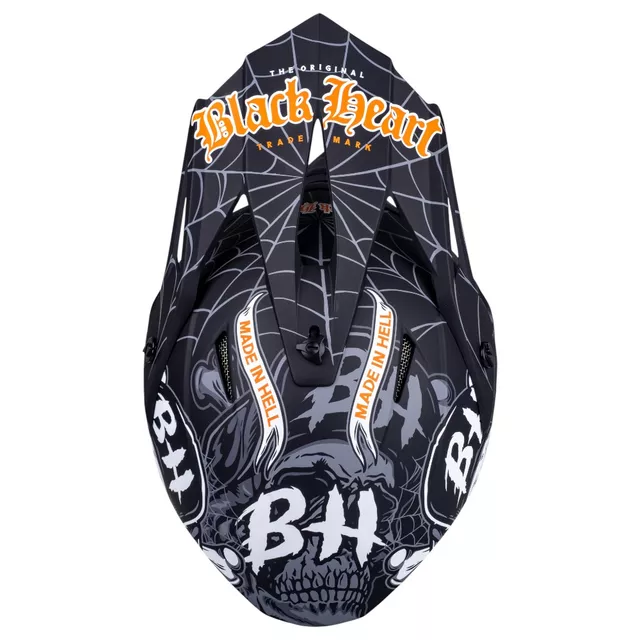 Kask motocrossowy W-TEC Black Heart Harzdorf ∙ off-road ∙ certyfikat ECE 22.06 ∙ skorupa termoplastyczna ∙ regulowany daszek ∙ wyjmowana wyściółka
