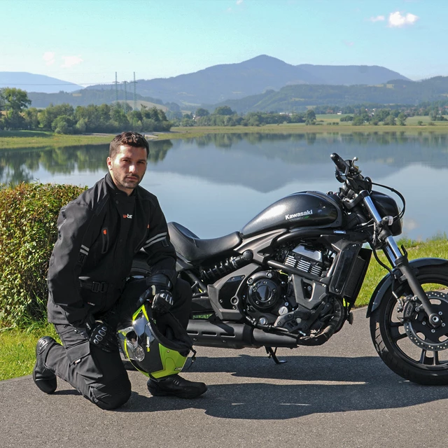 Męskie rękawice motocyklowe W-TEC Crushberg - Czarny