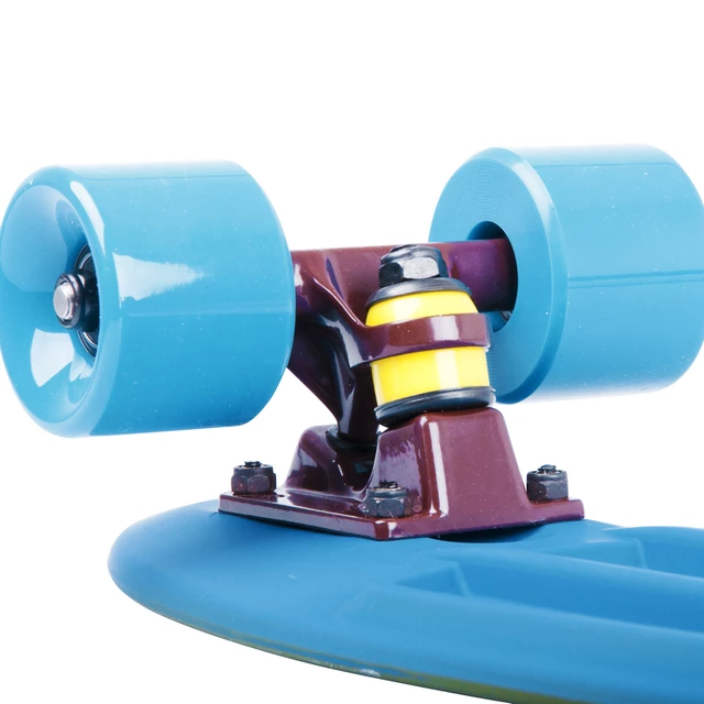 Deskorolka typu fiszka marki WORKER Sunbow Spitfire 22" ∙ koła 60 mm ∙ łożyska ABEC 7 ∙ nośność 90 kg ∙ waga 1,85 kg ∙ antypoślizgowa