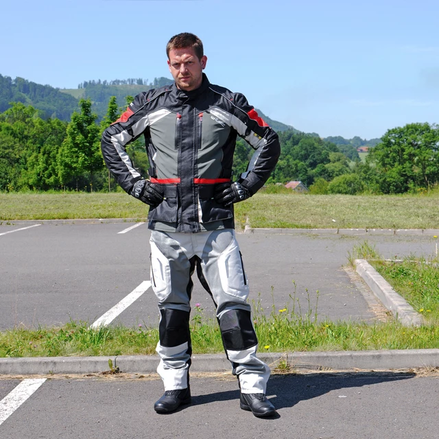 Męskie rękawice motocyklowe W-TEC Crushberg - Czarny