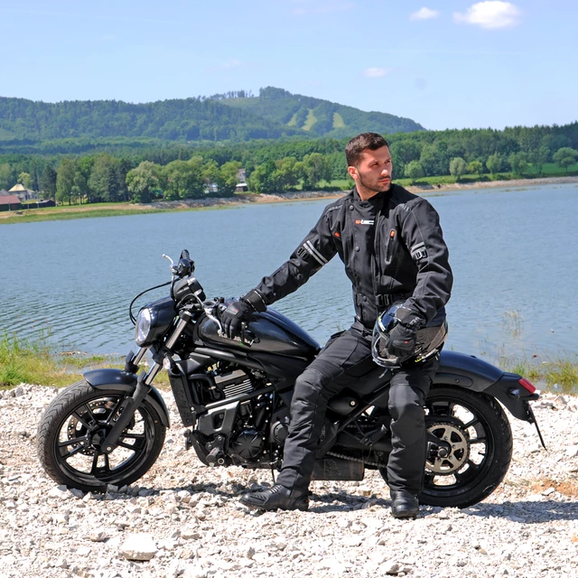 Skórzane buty motocyklowe W-TEC Bangoff - Czarny