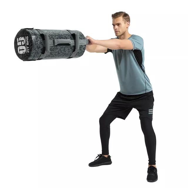 Worek treningowy / torba do ćwiczeń z uchwytami inSPORTline FitBag Camu 5 kg ∙ 7 uchwytów ∙ trening funkcjonalny ∙ cross-training
