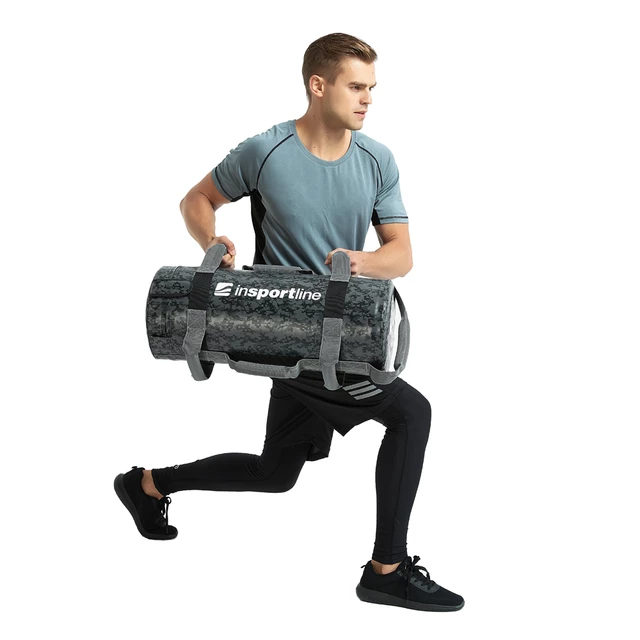 Worek treningowy / torba do ćwiczeń z uchwytami inSPORTline FitBag Camu 10 kg ∙ 7 uchwytów ∙ trening funkcjonalny ∙ cross-training