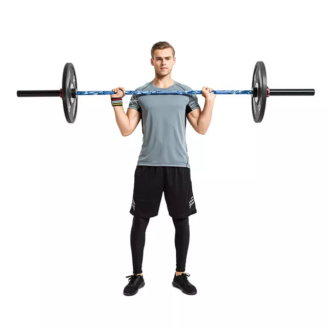 Gryf olimpijski z łożyskami inSPORTline OB-86 PCWC ∙ 201 cm / 50 mm ∙ 450 kg ∙ 6 łożysk ∙ antypoślizgowy chwyt