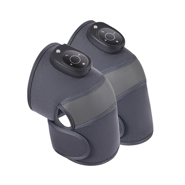 Kompresyjny masażer kolan inSPORTline Mishair 3w1 ∙ wibracje + ogrzewanie + kompresja ∙ elektro-rękaw regulowany ∙ obsługa LCD