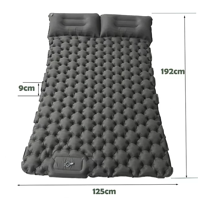 Pompowany materac campingowy inSPORTline Faustea ∙ 2-osobowy ∙ pompka zintegrowana ∙ nośność 200 kg