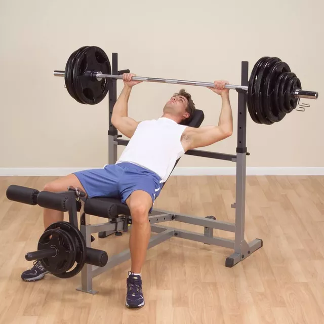 Ławka wielofunkcyjna pod sztangę Body-Solid GDIB46L PowerCenter ∙ 6 poziomów ∙ solidna konstrukcja ∙ udźwig 200 kg