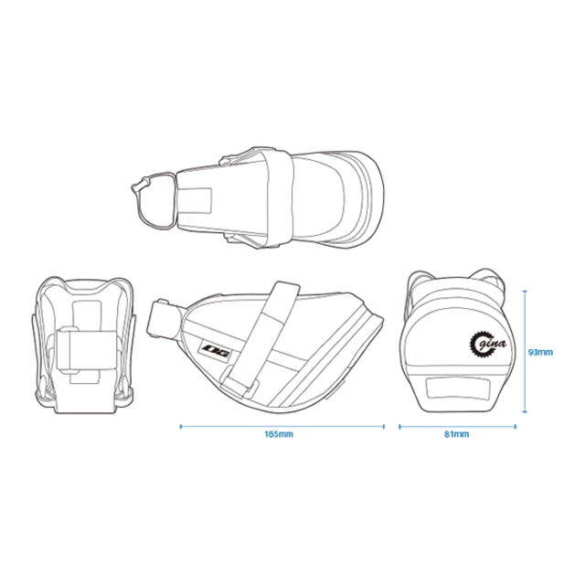 Torba pod siodełko Crops Gina 04-XS - Czerwony