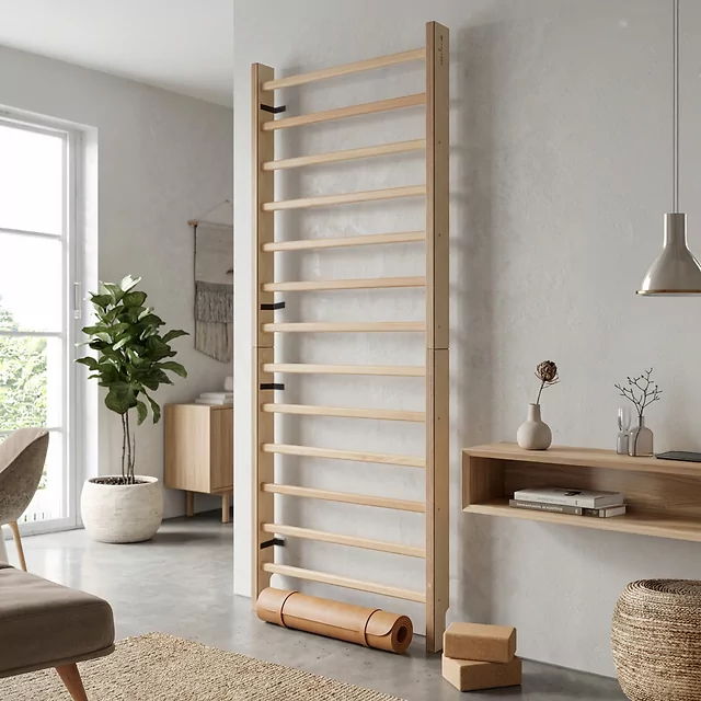Drabinka gimnastyczna inSPORTline Dualmar 250x90 cm ∙ 13 szczebli ∙ lakierowane drewno bukowe ∙ nośność 130 kg
