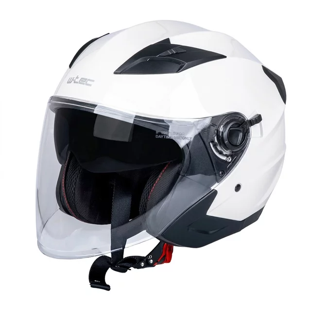 Kask motocyklowy otwarty W-TEC Barcela - Biały błyszczący - Biały błyszczący