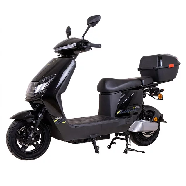 Skuter elektryczny W-TEC Raike II 10" ∙ hamulce tarczowe hydrauliczne ∙ zasięg 65 km ∙ nośność 115 kg ∙ zamykany bagażnik - Niebieski-czarny - Czarno-srebrny