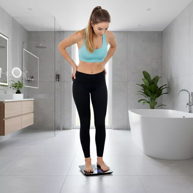 Waga diagnostyczna łazienkowa inSPORTline Syncale 100 ∙ smart ∙ 17 parametrów ciała ∙ puls na wadze ∙ Bluetooth Fitdays ∙ nośność 180 kg
