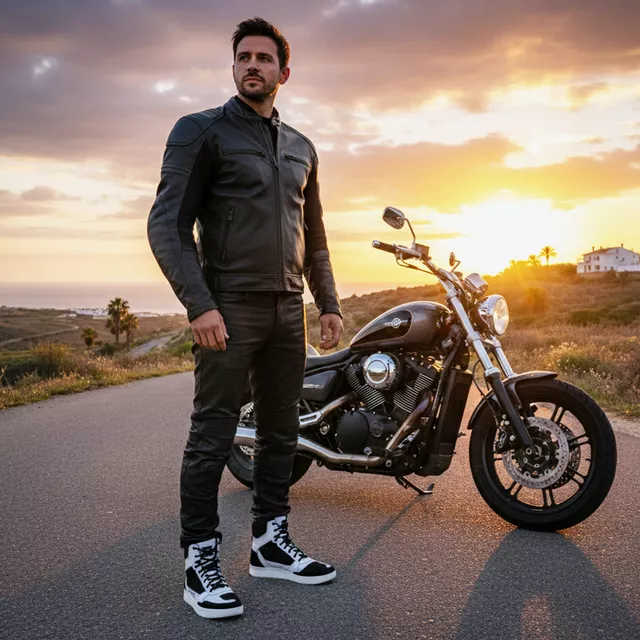 Buty motocyklowe W-TEC Bastige ∙ naturalna skóra ∙ ochrona kostek ∙ wzmocniona pięta i nosek ∙ antypoślizgowa podeszwa ∙ wentylacja