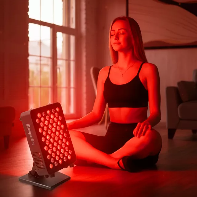 Panel LED do terapii światłem inSPORTline Katuni ∙ podczerwień RED + NIR ∙ 60 diod ∙ pilot + timer - Biały