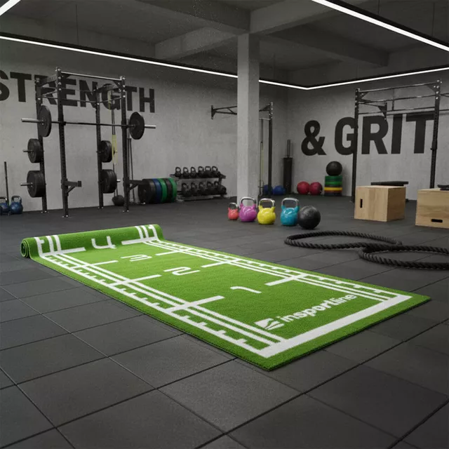 Mata treningowa sztuczna trawa inSPORTline Graspet ∙ do sprintów i agility ∙ nośność ekstremalna ∙ 26 000 splotów/m²