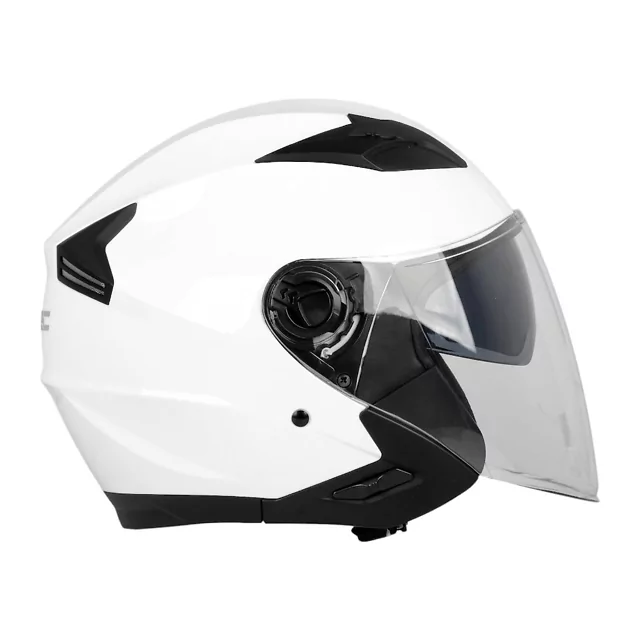 Kask motocyklowy otwarty W-TEC Barcela - Biały błyszczący