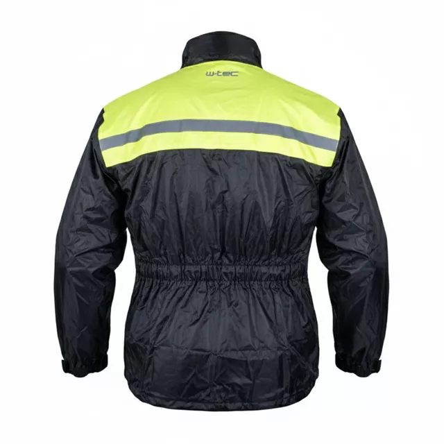 Płaszcz przeciwdeszczowy motocyklowy W-TEC Nowet ∙ lekki ∙ elementy odblaskowe ∙ regulowane mankiety ∙ siateczkowa podszewka ∙ chowany kaptur