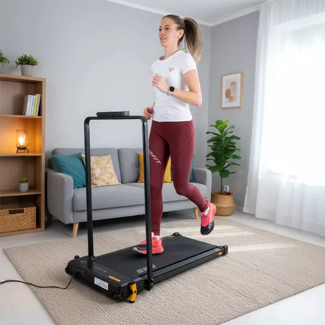 Bieżnia składana 2w1 z funkcją masażu inSPORTline ZenRun NOON ∙  elektryczna ∙ domowa ∙ aplikacje Zwift/Kinomap ∙ Bluetooth