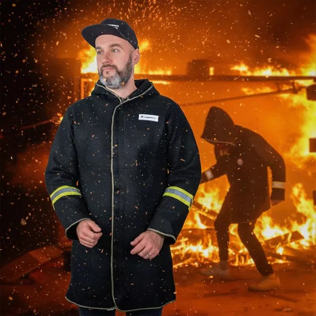 Kombinezon ognioodporny inSPORTline Sufipro ∙ do 800°C ∙ kaptur ∙ odblaskowe detale ∙ uniwersalny rozmiar