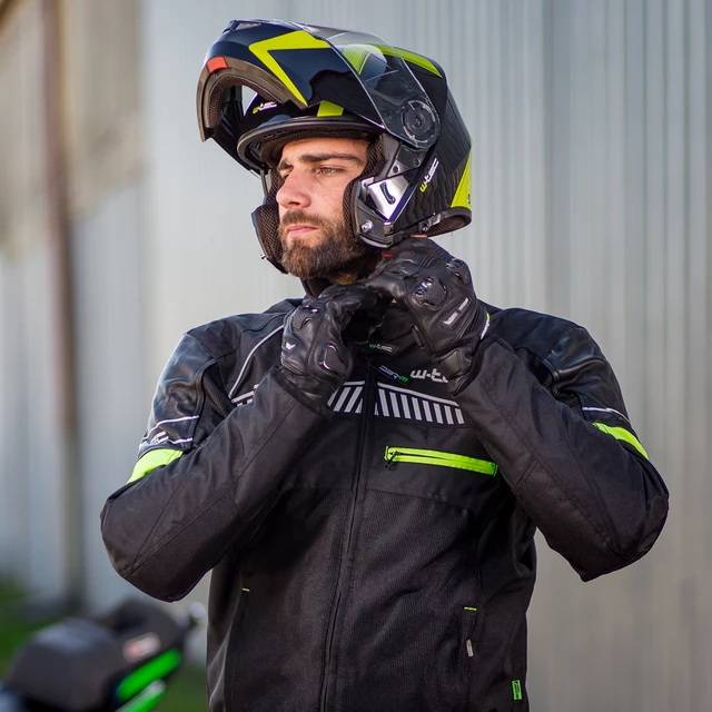 Kask motocyklowy szczękowy W-TEC Vexamo z blendą - Biały