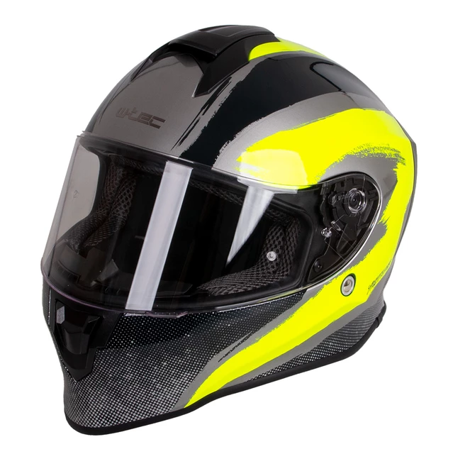 Kask motocyklowy W-TEC Integra Graphic + wizjer - Czarno-zielony