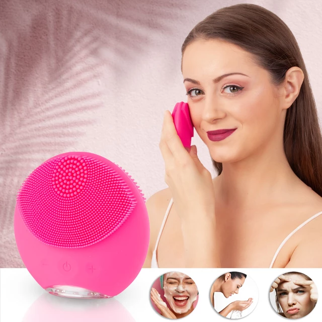 Szczoteczka soniczna do twarzy inSPORTline Cuddlecheek ∙ 3 tryby czyszczenia ∙ pulsacje + masaż + delikatne czyszczenie ∙ USB
