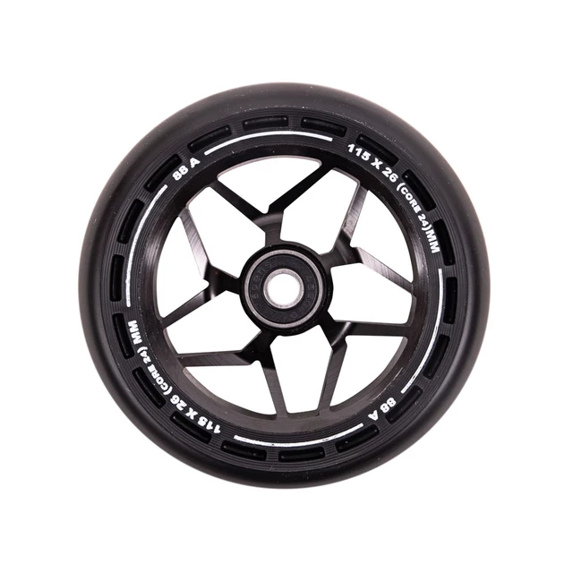 Kółka do hulajnogi LMT L Wheel 115 mm z łożyskami ABEC 9 - Czarno-zielony - Czarny/Czarny