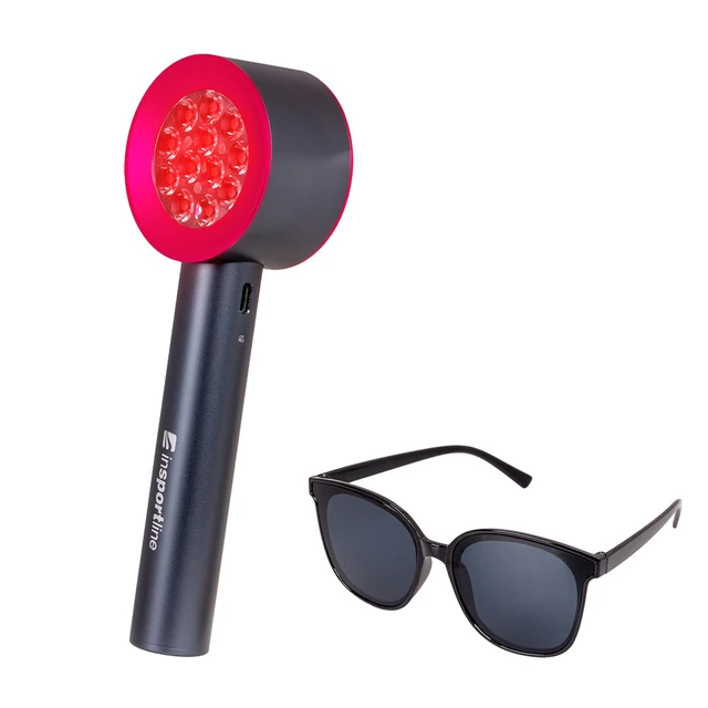 Lampa kolagenowa inSPORTline Coladan ∙ terapia światłem czerwonym ∙ do twarzy i ciała ∙ 2 poziomy mocy ∙ ładowanie USB
