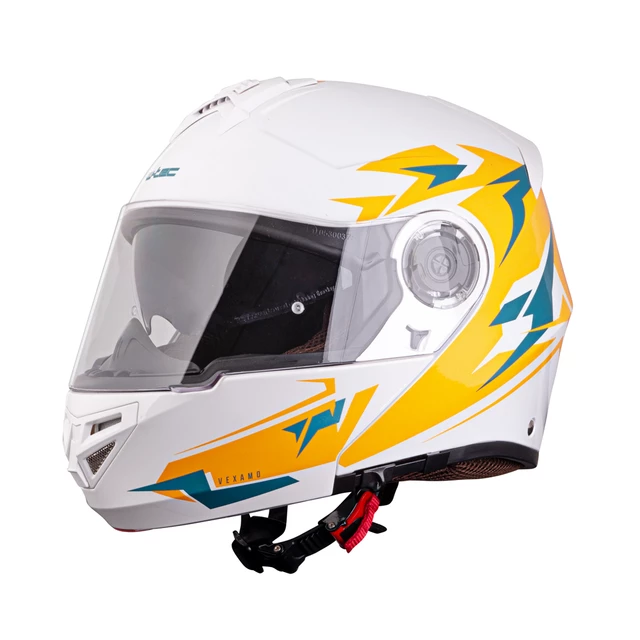 Kask motocyklowy szczękowy z blendą W-TEC Vexamo PI Graphic z Pinlockiem - Black Graphic