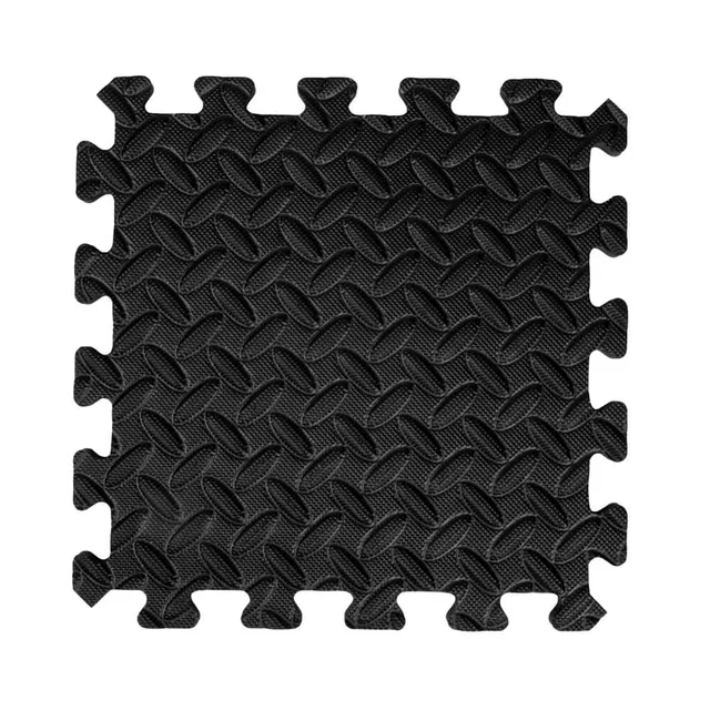 Mata antypoślizgowa puzzle inSPORTline Famkin ∙ 12 elementów 30×30×1,2 cm ∙ materiał PE ∙ obciążenie max 120 kg ∙ z krawędziami