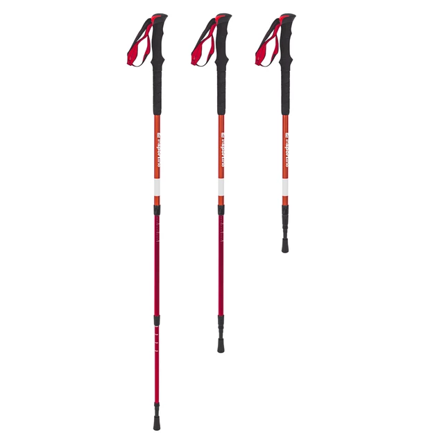 Kijki trekkingowe inSPORTline Altiplano 100 Pair ∙ 3-sekcyjne teleskopowe ∙ antywstrząsowe ∙ odblaskowe ∙ ergonomiczne rączki ∙ para 540 g