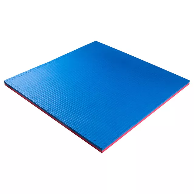 Mata puzzle fitness tatami na podłogę ochronna inSPORTline Malmeida 100x100x4 cm - szaro-czarny, wzór słomkowy