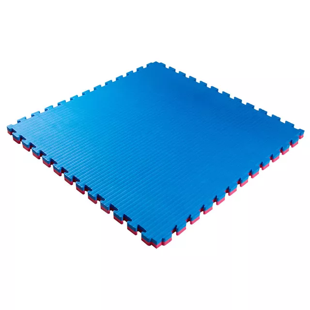 Mata puzzle fitness tatami na podłogę ochronna inSPORTline Malmeida 100x100x4 cm - szaro-czarny, wzór słomkowy