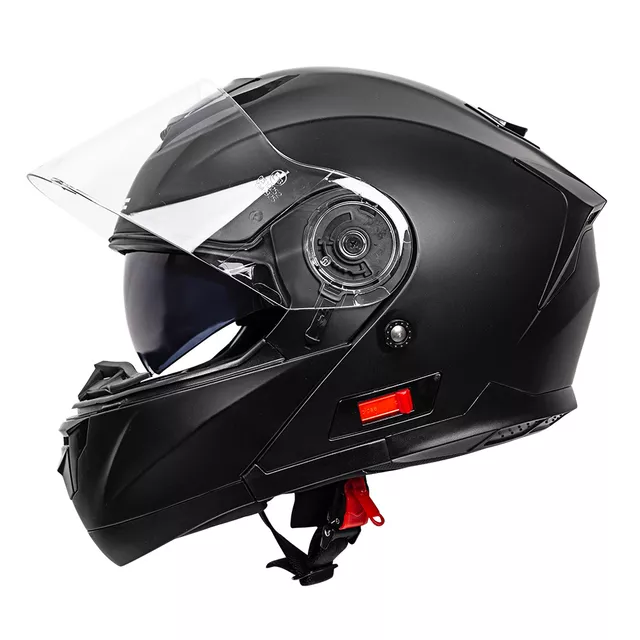 Kask motocyklowy z otwieraną szczęką + blenda W-TEC Cullo - czarny mat