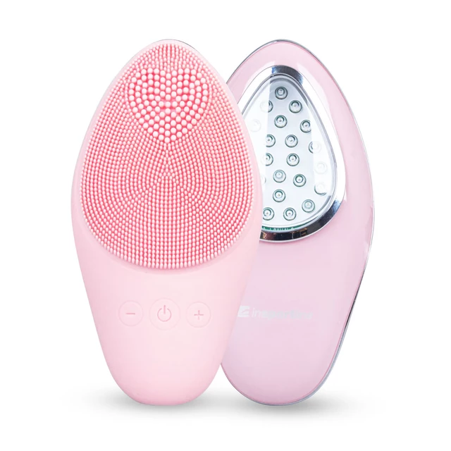 Szczoteczka soniczna do twarzy inSPORTline Paulinne LED ∙ technologia soniczna + 3 tryby ∙ światło LED ∙ ładowanie USB