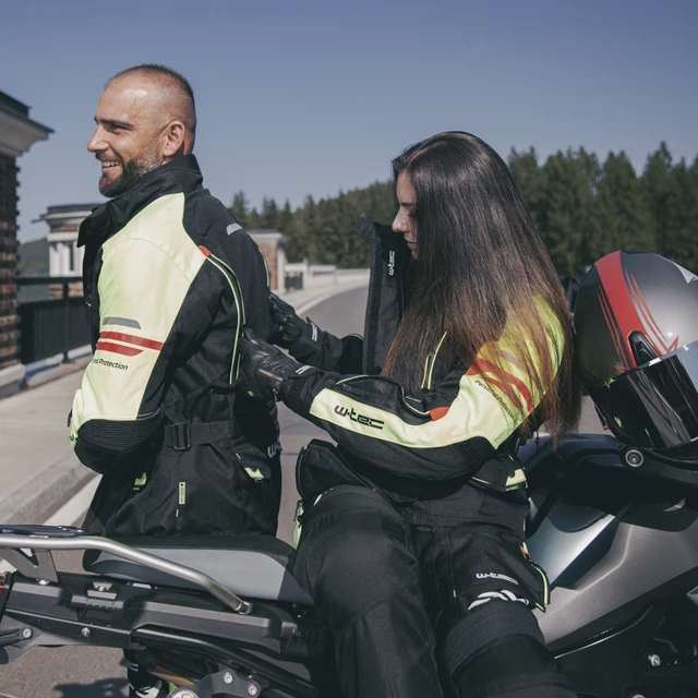 Damskie skórzane rękawice motocyklowe W-TEC Perchta - Czarny