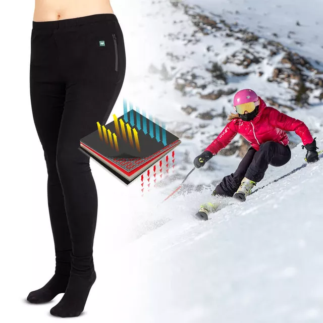 Ogrzewane spodnie damskie W-TEC Insupants Lady ∙ system grzewczy kolana/brzuch ∙ ogrzewanie 5V/2A ∙ elastyczny pas ∙ termo podszewka