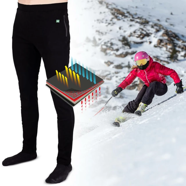 Ogrzewane spodnie męskie termoaktywne W-TEC Insupants ∙ system Active Heat Core ∙ 3 tryby 40-50°c ∙ na powerbank USB ∙ termoizolacja