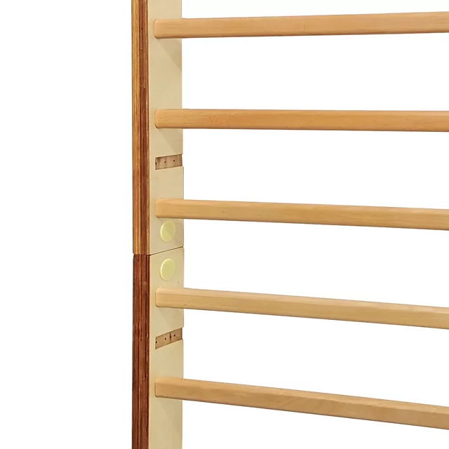 Drabinka gimnastyczna inSPORTline Dualmar 250x90 cm ∙ 13 szczebli ∙ lakierowane drewno bukowe ∙ nośność 130 kg