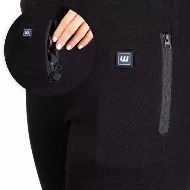 Ogrzewane spodnie damskie W-TEC Insupants Lady ∙ system grzewczy kolana/brzuch ∙ ogrzewanie 5V/2A ∙ elastyczny pas ∙ termo podszewka