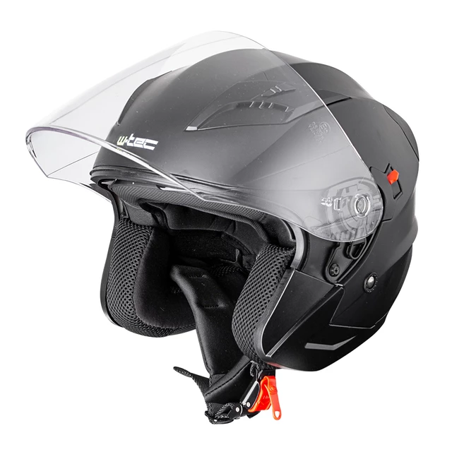 Kask motocyklowy otwarty z blendą W-TEC Putta - Biały perłowy