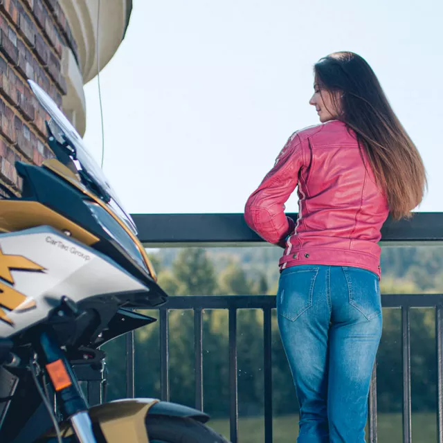 Damskie jeansowe spodnie motocyklowe W-TEC Panimali - Czarny