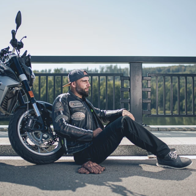 Skórzane rękawice motocyklowe W-TEC Dahmer - Ciemny brązowy