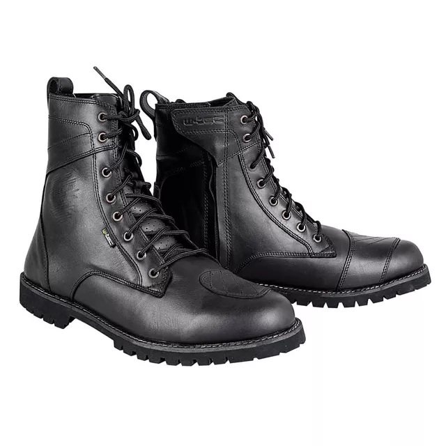 Męskie buty motocyklowe W-TEC Artway - czarny z beżową podeszwą - Czarny